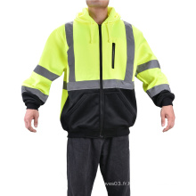 Jacket de sécurité de travail d&#39;hiver Logo personnalisé jaune Classe 3 Custom